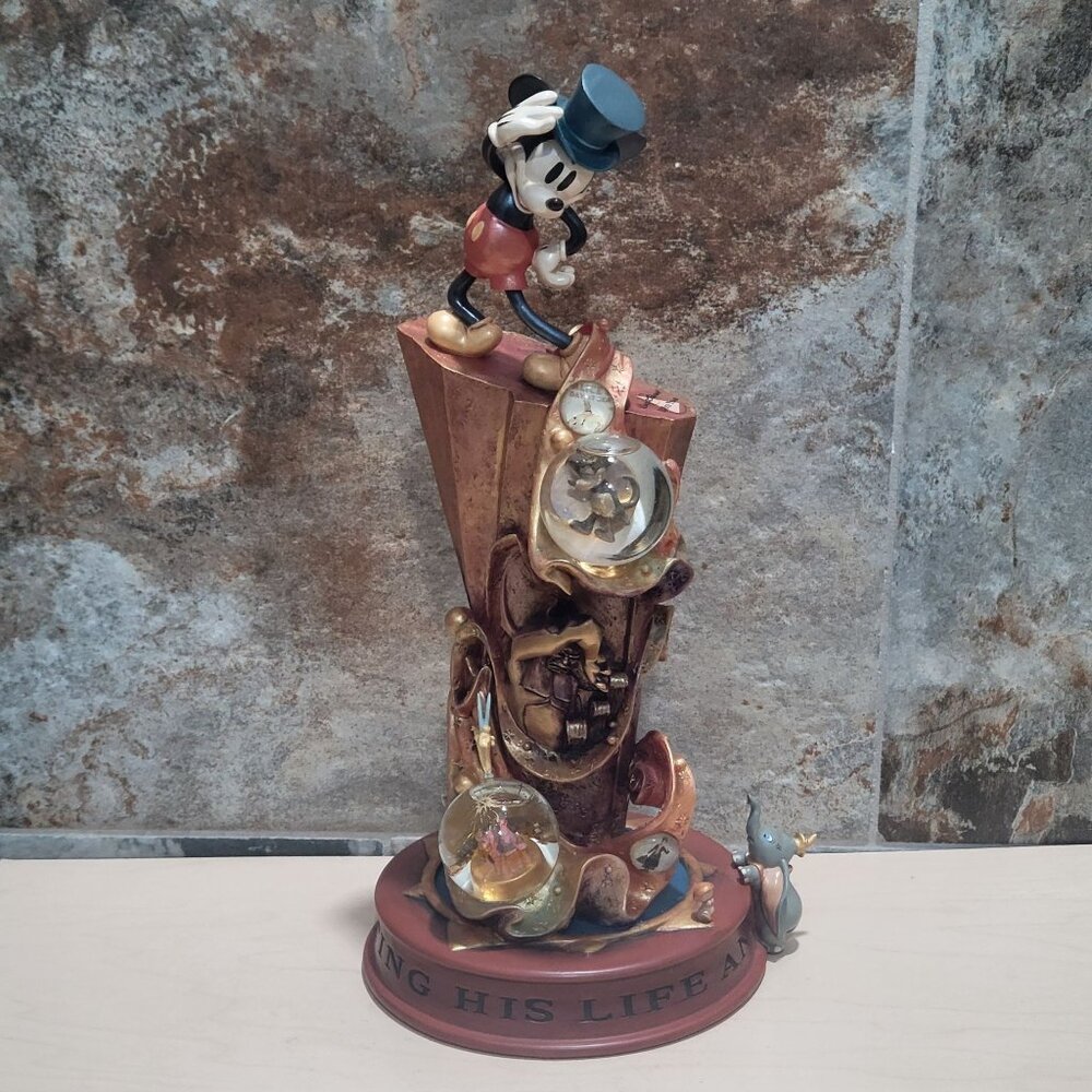 Walt Disney Mickey Mouse 100th Year Celebrating A Legacy Water Globe Statue